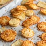 Air Fry Cottage Cheese Chips – The Crispiest & Healthiest Snack You Need to Try 9 air fry cottage cheese chips served on parchment paper