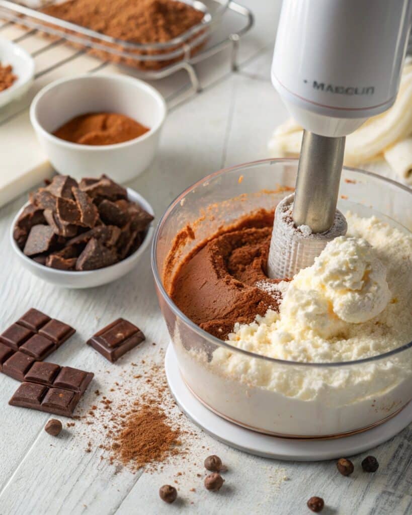 Cottage Cheese Chocolate Mousse: The Best Healthy Chocolate Dessert You’ll Ever Try 7 Blending cottage cheese and chocolate into mousse
