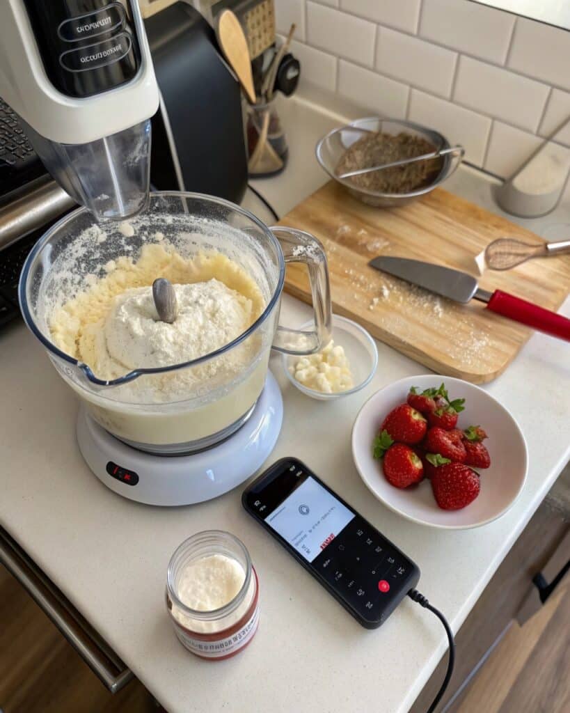 Cottage Cheese Cheesecake Dip: The Best Light, Creamy Twist You’ll Crave 6 Blended cottage cheese in a blender for cheesecake dip