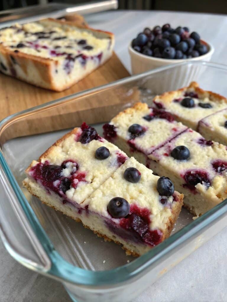Blueberry Cottage Cheese Breakfast Bake: The Best High-Protein Morning Delight 8 blueberry breakfast bake meal prep containers