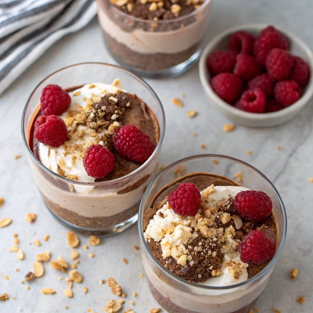 Cottage Cheese Chocolate Mousse – The Best 5-Min Dessert 7 layered cottage cheese chocolate mousse with nuts and berries