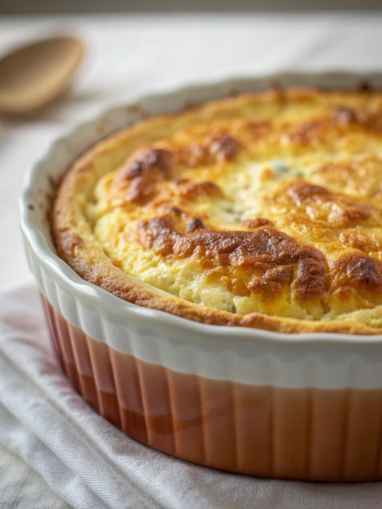 Cottage Cheese Egg Bake – The Best Easy Protein-Packed Breakfast 9 fresh cottage cheese egg bake in ceramic pan