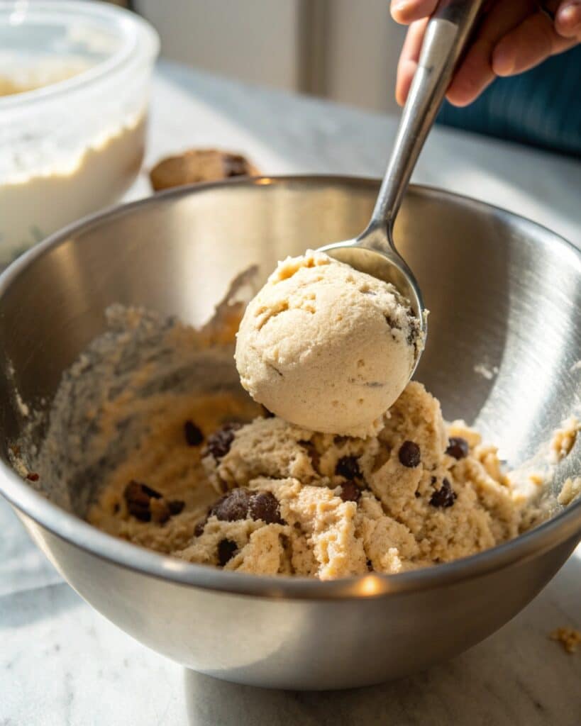 Cottage Cheese Chocolate Chip Cookies – The Best Healthy Cookie Twist You Need to Try 7 Protein powder added to cottage cheese cookie dough