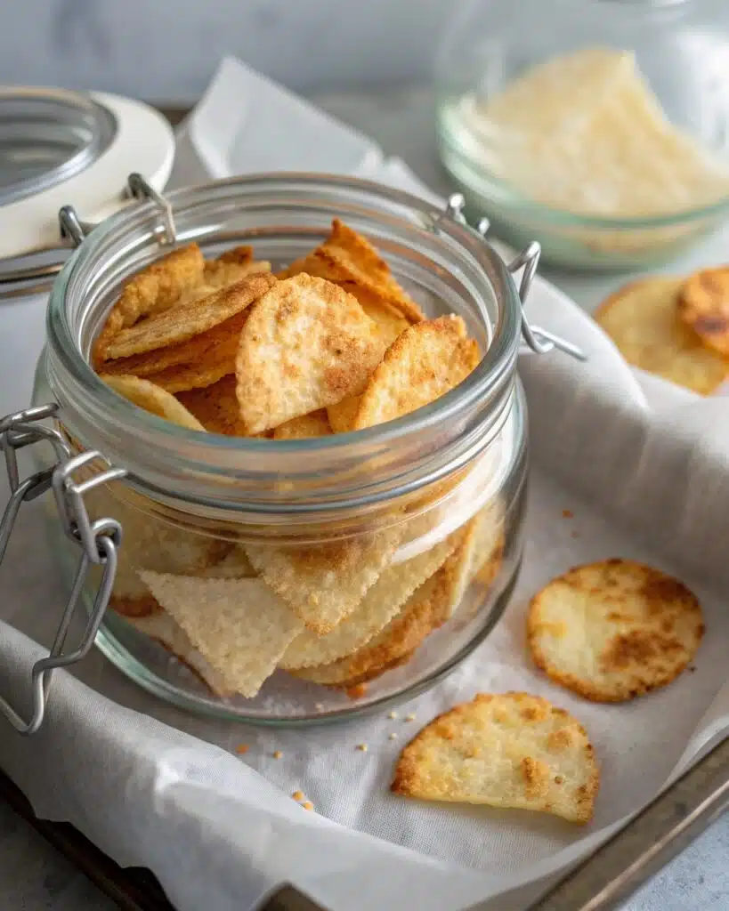 Cottage Cheese Chips in Oven: The Best Crunchy High-Protein Snack You Can Make at Home 8 Stored crispy cottage cheese chips