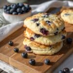Blueberry Fluffy Cottage Cheese Cloud Bread – The Ultimate High-Protein, Low-Carb Treat 9 Freshly baked blueberry fluffy cottage cheese cloud bread close-up