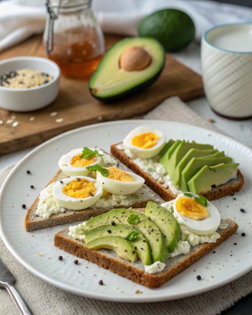 Flourless Cottage Cheese Bread: The Ultimate Guilt-Free Delight 7 Flourless cottage cheese bread with avocado and egg topping