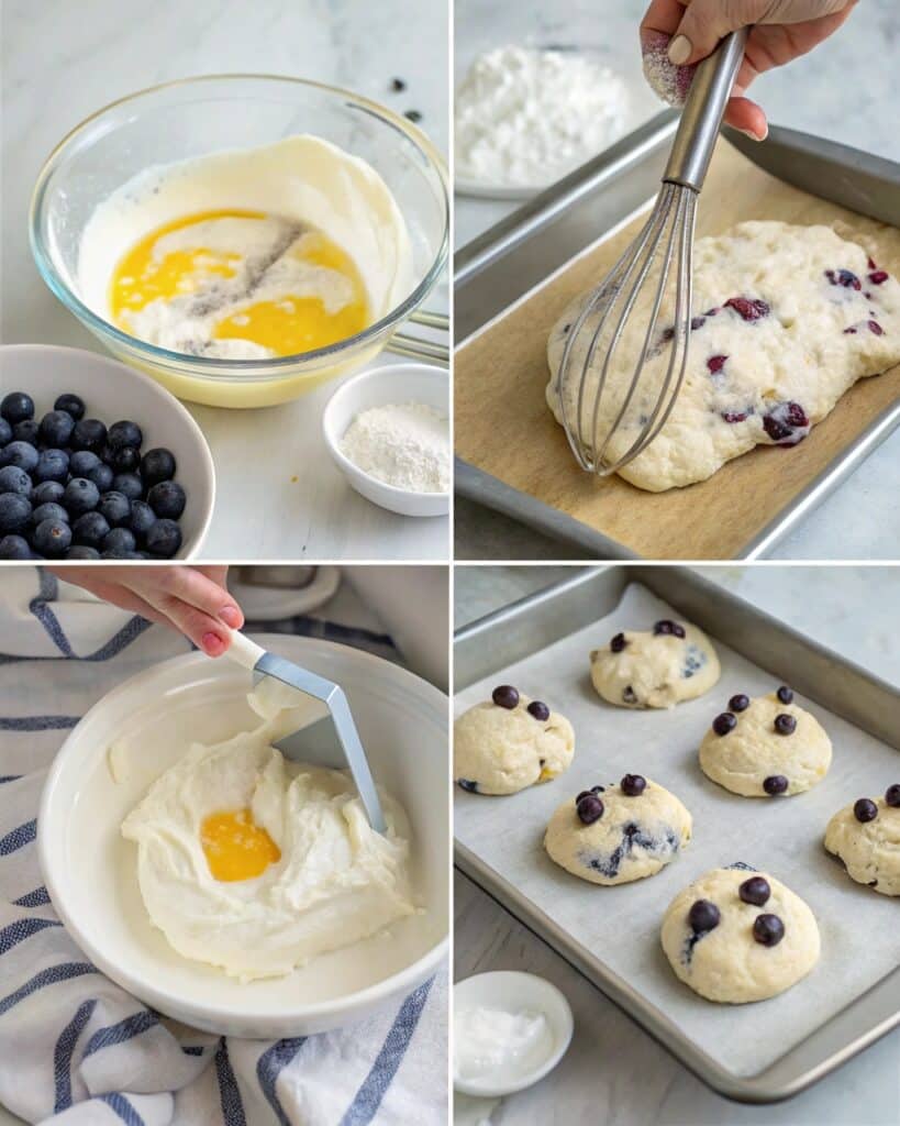 Blueberry Fluffy Cottage Cheese Cloud Bread – The Ultimate High-Protein, Low-Carb Treat 7 How to make blueberry fluffy cottage cheese cloud bread