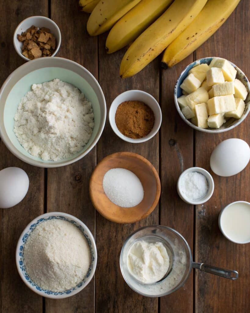 Banana Muffins with Cottage Cheese: Quick Protein-Rich Recipe 6 Golden, moist banana muffins with cottage cheese, fresh from the oven, perfect for breakfast or snacks.