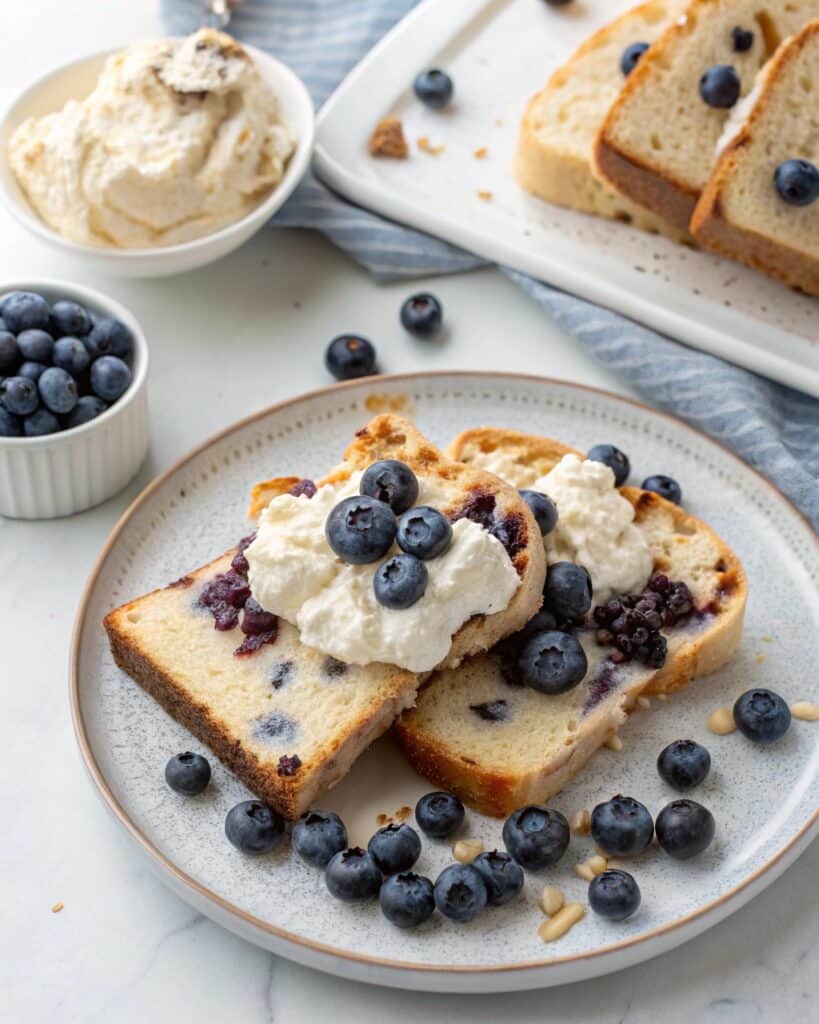 Blueberry Fluffy Cottage Cheese Cloud Bread – The Ultimate High-Protein, Low-Carb Treat 8 Serving ideas for blueberry fluffy cottage cheese cloud bread