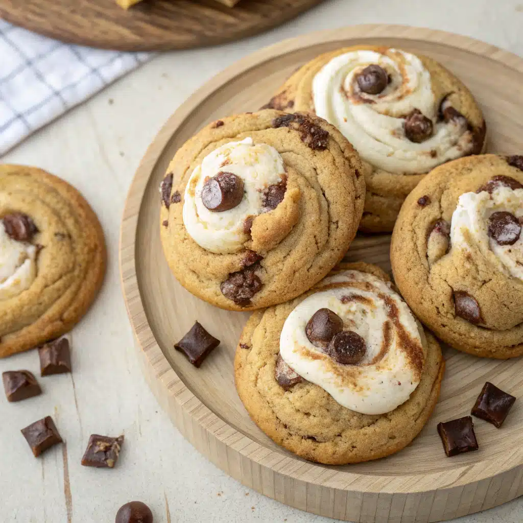 Chocolate Marshmallow Swirl Cookies