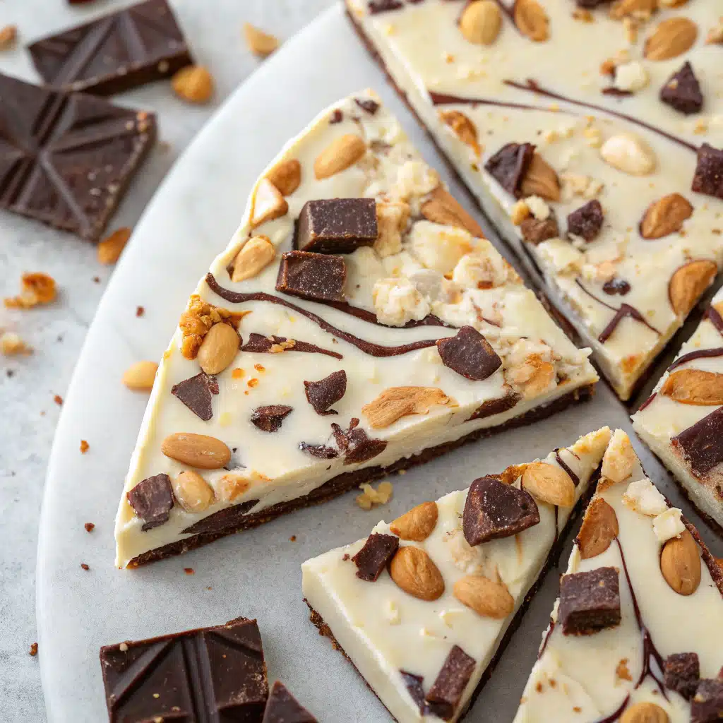 Peanut Butter Chocolate Greek Yogurt Bark